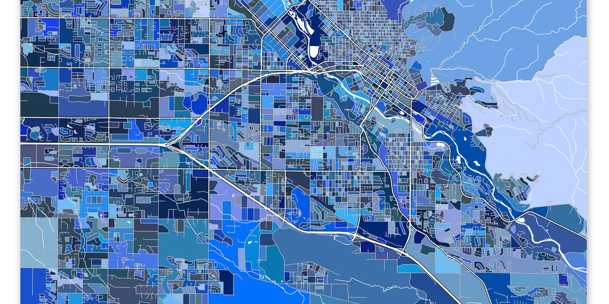 Boise Idaho Map Print Poster Blue Geometric Boise ID City Street Wall   Bosie Art Print Idaho Bs CoverS 1200x600 Crop Center 