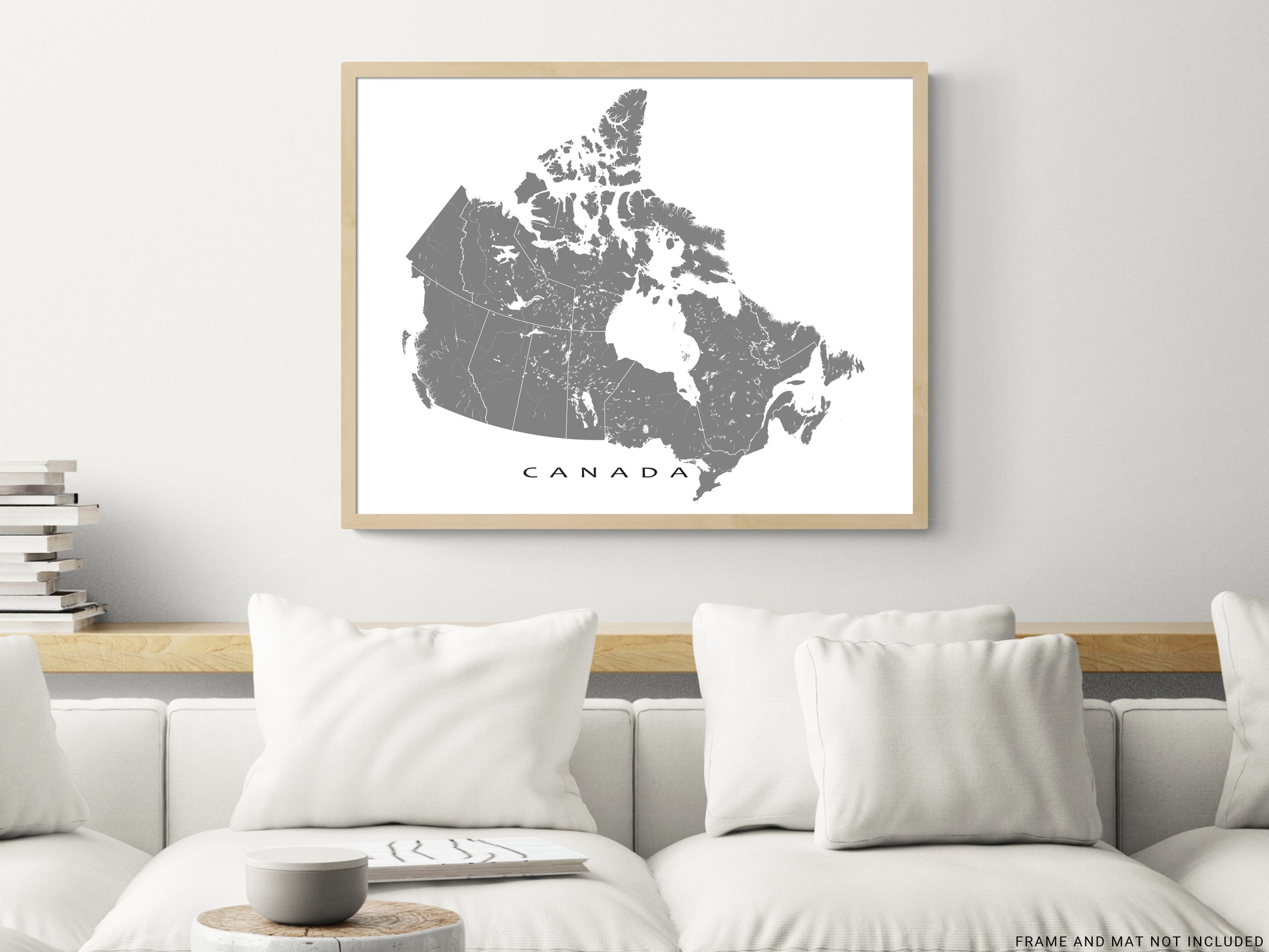 Canada Map Wall Art Print Poster with Provinces, Canadian Maps, Ontari ...