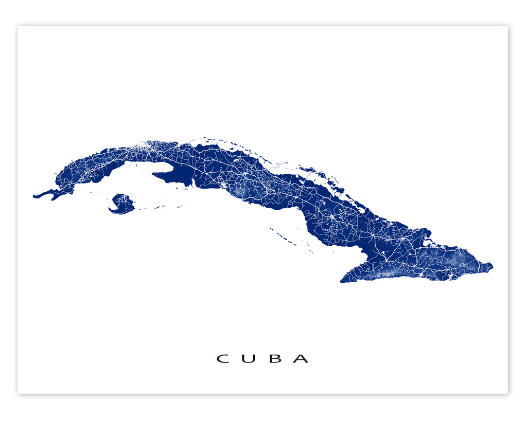 CARIBBEAN Maps As Art   Cuba Map Print MapsAsArt Cc CoverS 1024x820 