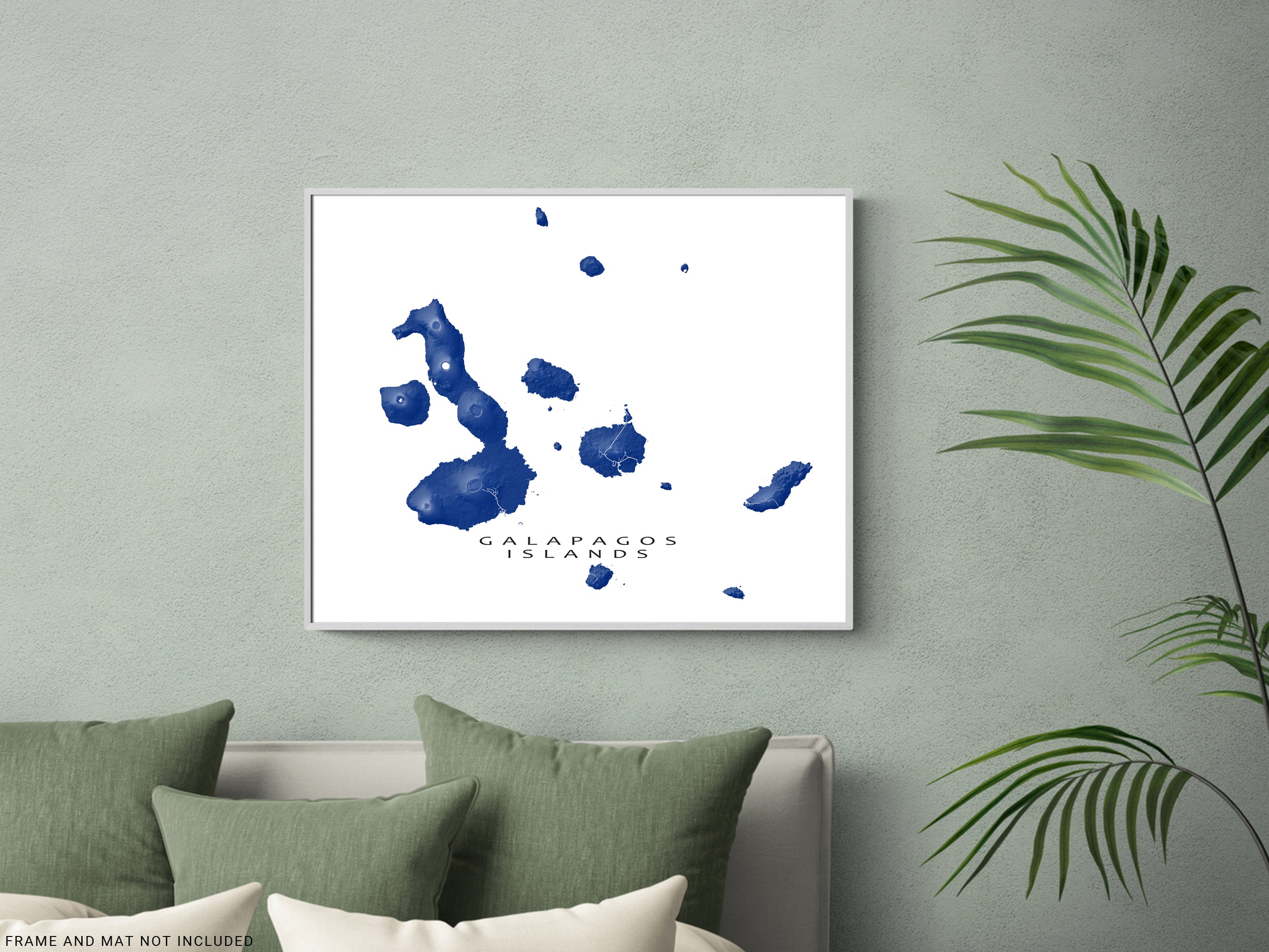 Galapagos Islands Map Art Print Ecuador Maps As Art   Galapagos Islands Ecuador Map Print MapsAsArt Cc Greenpillows 2699x2023 