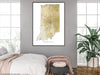 Indiana State Map Print Poster, Topographic Landscape Art Road Maps for Home Wall Decor