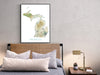 Michigan State Map Print Poster, Home Wall Decor Landscape Wall Art Terrain, MI Road Maps