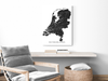 Netherlands Topographic Map Print Poster, Black and White Wall Art Holland Maps