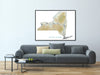 New York State Map Print Poster, Home Wall Decor Landscape Art Terrain, NY Road Maps