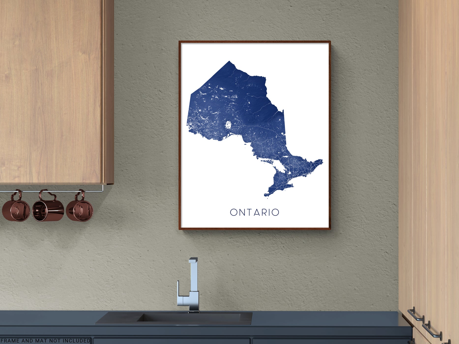 Ontario Map Art Print - Map Of Ontario Canada Wall Decor Poster — Maps ...