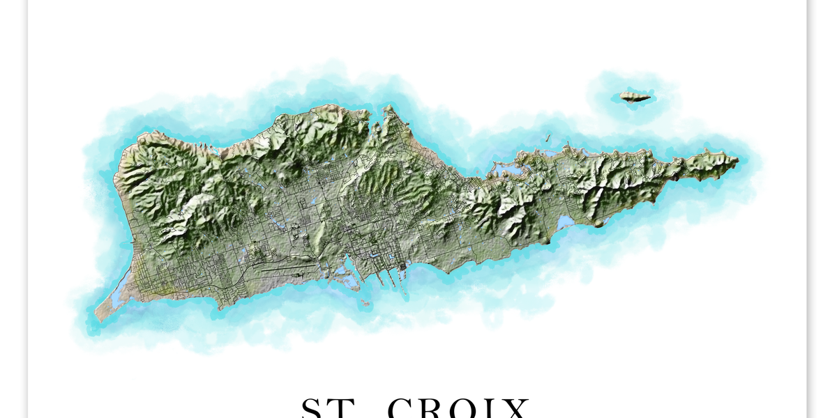 St Croix USVI Blanket - St Croix Map Blanket - St Croix Gift - St Croix Wedding Gift outlet - St Croix Map Gift - St Croix Decor