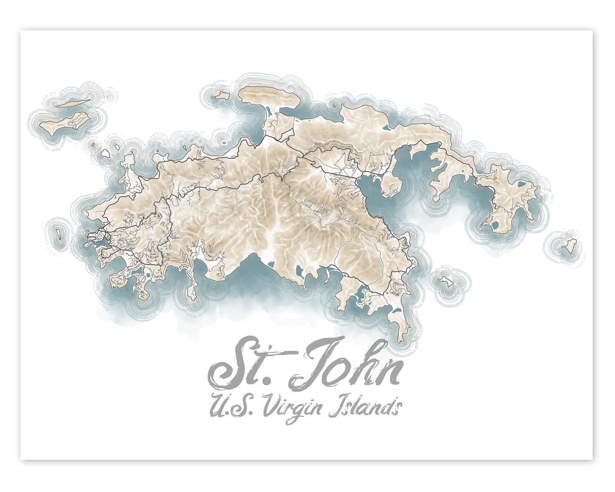 St John USVI offers Blanket - St John Map Blanket - St John Gift - St John Wedding Gift - St John Map Gift - St John Decor