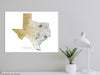 Texas State Wall Art Map Print Poster, Topographic Terrain Landscape TX Road Maps