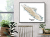 Vancouver Island BC Canada Line Wall Art Contour Map Print Poster 