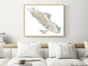 Vancouver Island BC Canada Line Wall Art Contour Map Print Poster 