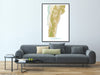 Vermont State Wall Art Map Print Poster, Topographic Landscape Art VT Road Maps for Home Decor