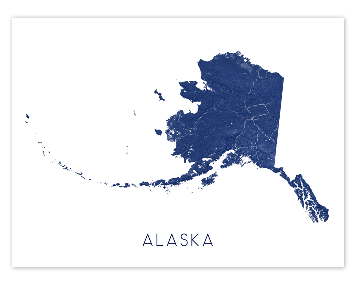 Alaska Map Photo Mat 11 x 14