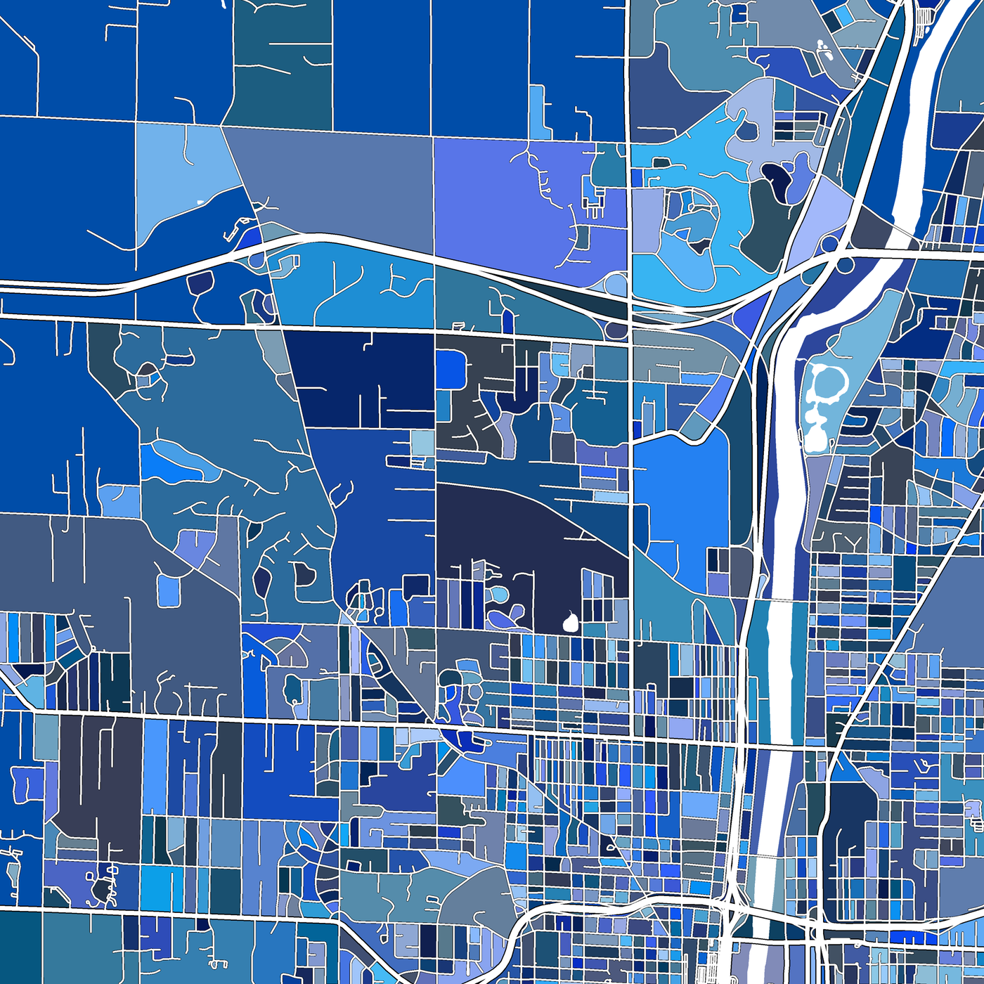 Grand Rapids Map Print Michigan Usa — Maps As Art 6873