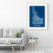 Idaho state blueprint map art print designed by Maps As Art.