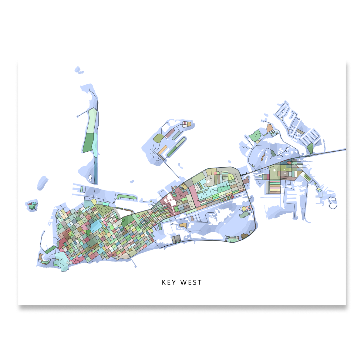 Key West Florida Map Print MapsAsArt Cs 4 1200x1200 Crop Center ?v=1552858255