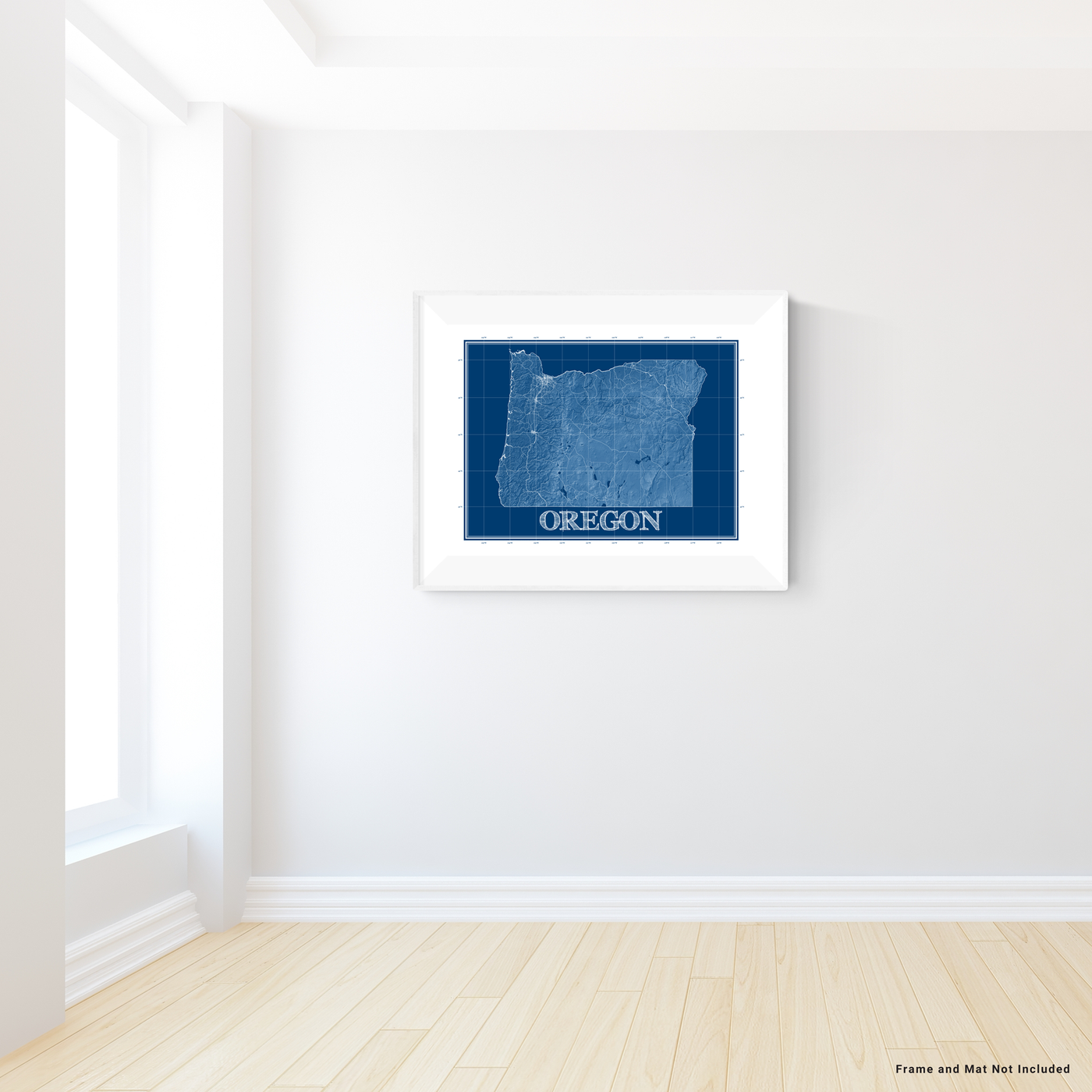 Oregon Map Print, Blueprint — Maps As Art